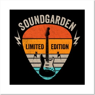 Vintage Soundgarden Name Guitar Pick Limited Edition Birthday Posters and Art